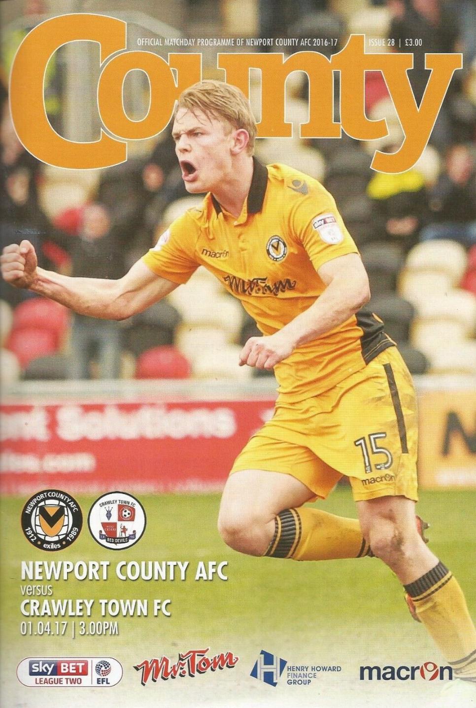 NEWPORT COUNTY v CRAWLEY TOWN 2016/17